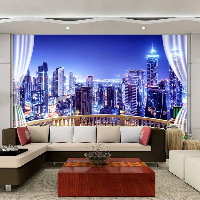 City Night View Photo Wallpaper 3D Study Room Mural Living Room Bedroom Background Wall Paper