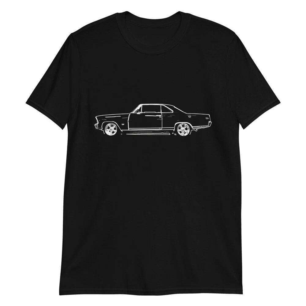 

1967 Chevy Nova Collector Car Outline Art Short-Sleeve Unisex T-Shirt XL