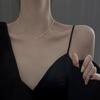 Fashion Jewelry 925 Sterling Silver Plain Heart Pendant Necklace for Women Luxury 925 Silver Clavicle Chain Necklace