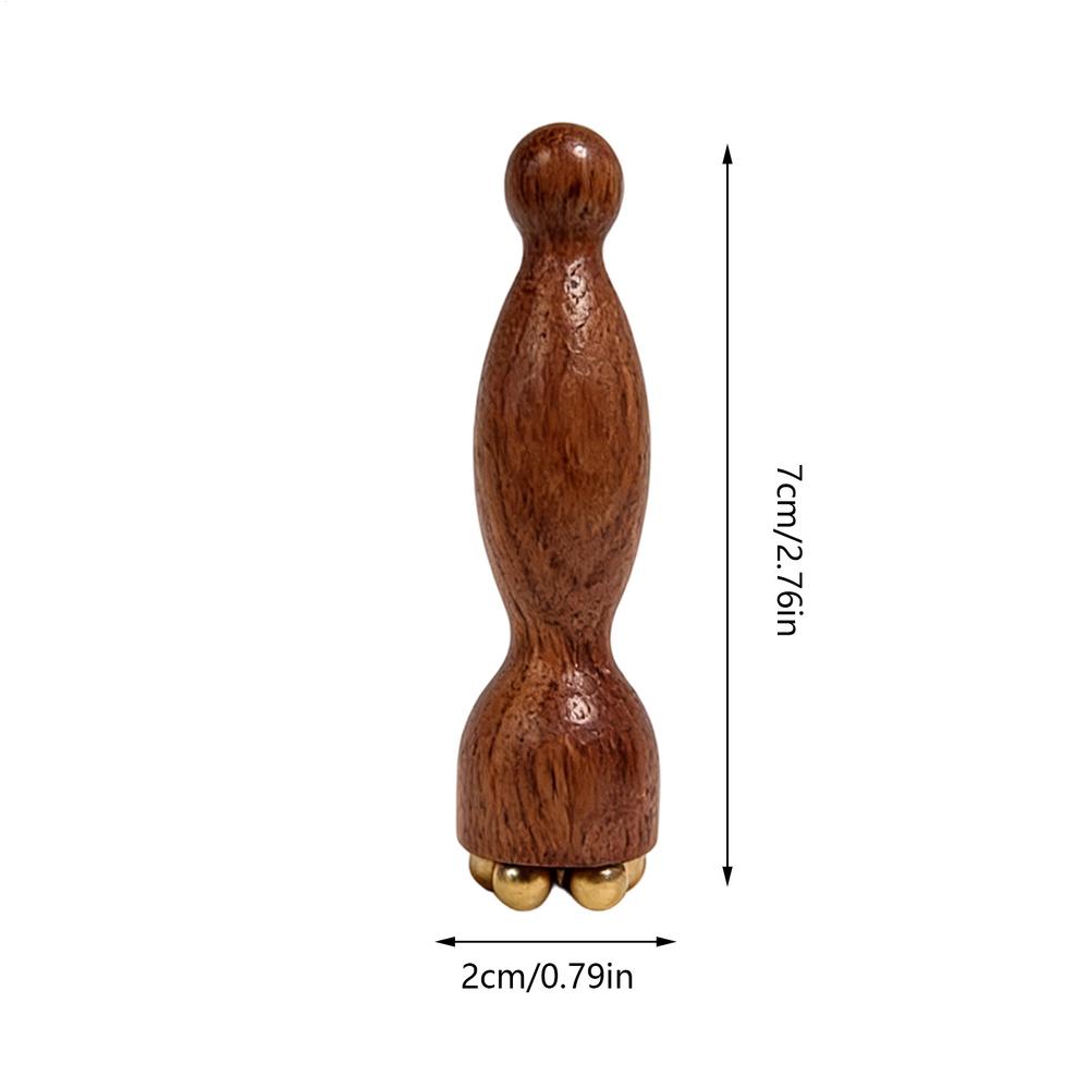 Meridians Massage Comb Copper Sandalwood Meridians Fine Tooth Comb Needling Guasha Scalp Massage Brush Relax Body Massager