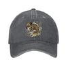 Golden Koi Fish Graphic Baseball Cap Unisex Adult Denim Washed Casual Adjustable Outdoor Sun Protection Cap
