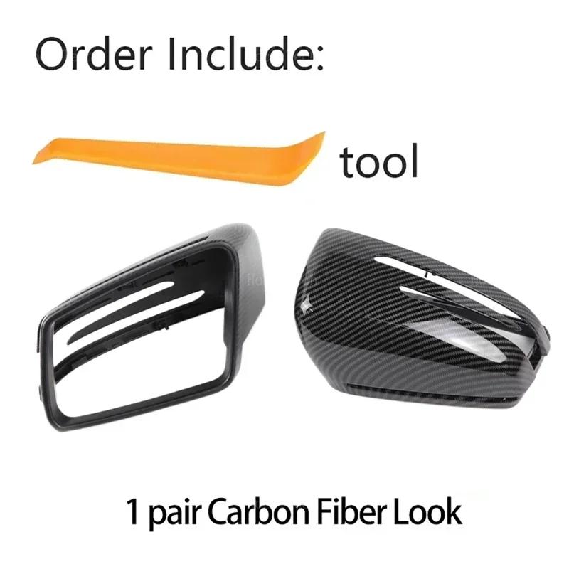 Μαύρο Κάλυμμα Καθρέφτη Οπισθοπορείας για Mercedes-Benz W176 W246 W212 W204 C117 W221 C218 a B C E S CLA GLA GLK Class Αυτοκίνητο Αξεσουάρ