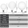 G80 G95 G125 Milky Glass Bulb E27 5W Edison LED Bulb AC110V 20V Round Bulb Cool/Warm White Lampada LED Sound Control AC 85V-265V