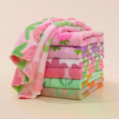 4Pcs Kitchen Cleaning Cloths Soft Absorbent Dishcloth Coral Fleece Sunflower Wiping Towel Rags Household Cleaning Cloth 30X30CM
