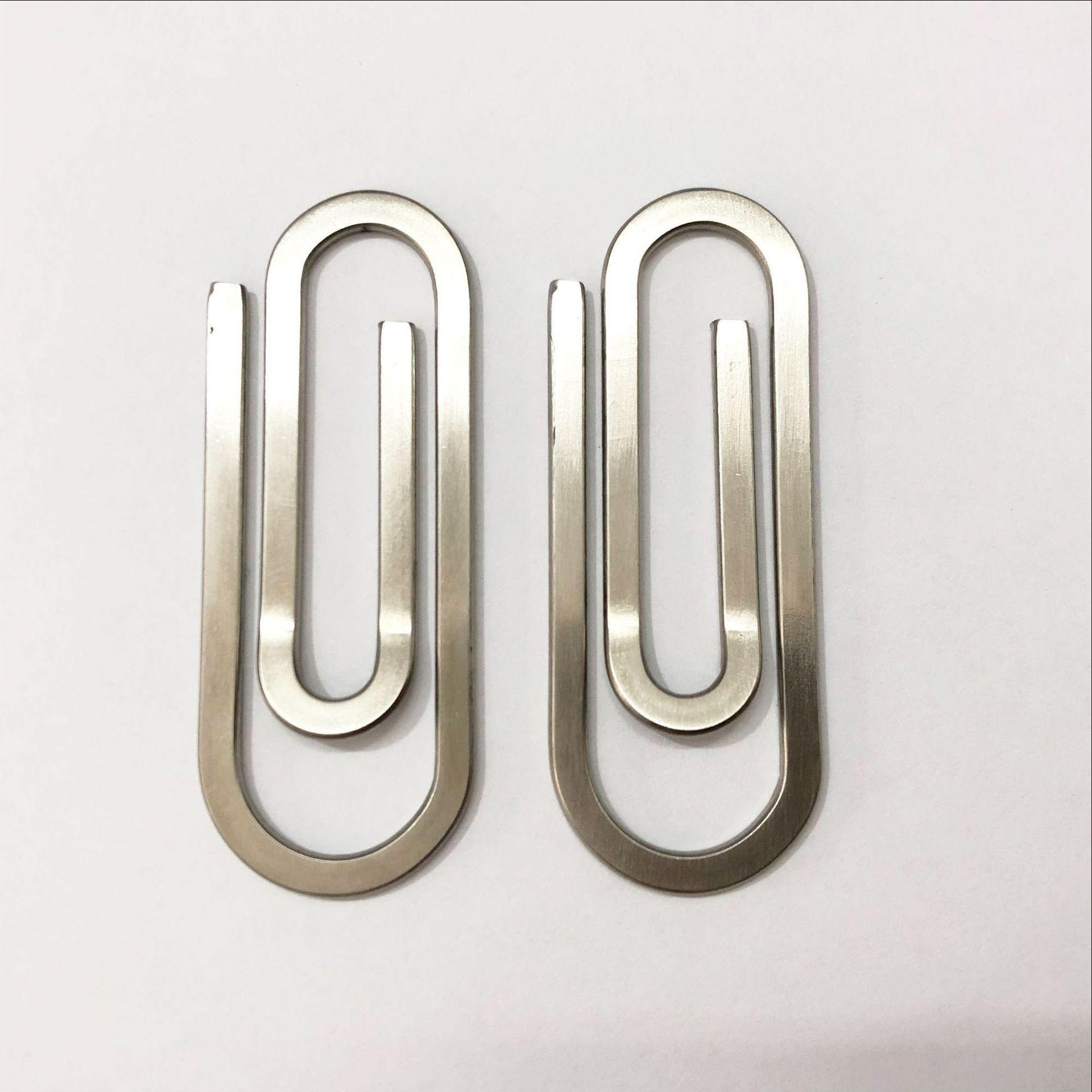 Металлическая скрепка Держатель для карт и Закладка Зажим для денег Подарок серебряный