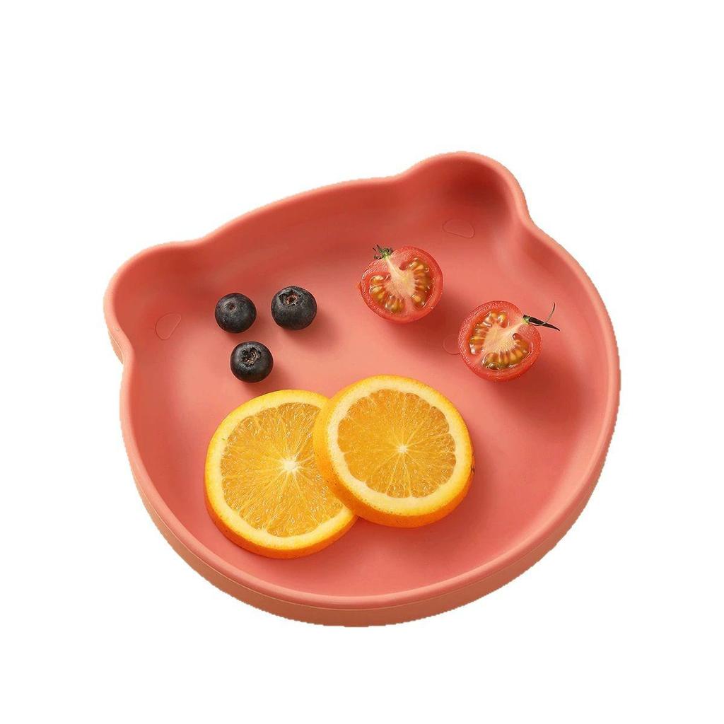 Children's Silicone Bear Bowl - Suction Base, Anti-Fall, Perfect for Baby Training & Complementary Food