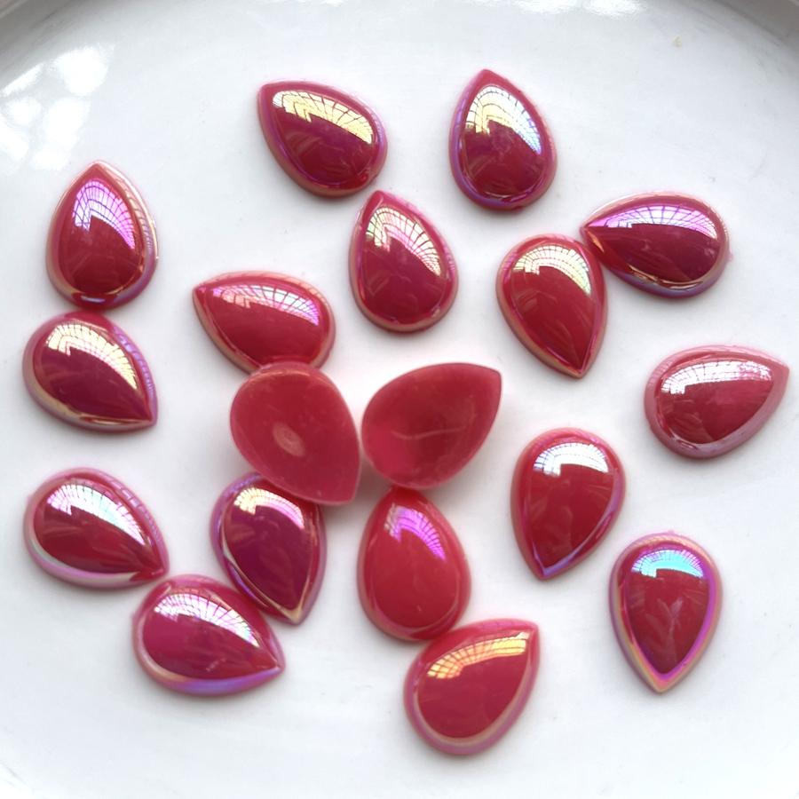 

50 pieces 13*18mm teardrop AB color-pressed acrylic Rhinestone scrapbook suitable for jewelry making DIY decoration accessories коричневый