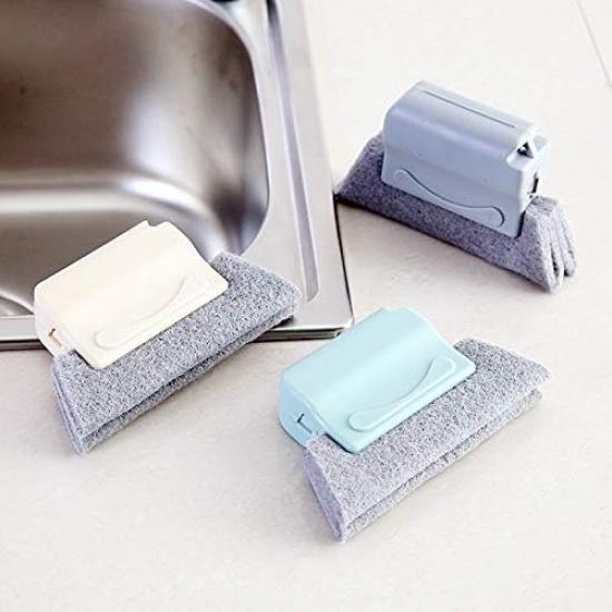 6PCS Window Groove Cleaning Brush,Creative Hand-held Crevice Cleaner Tools- Fixed Brush Head Design Scouring Pad Material for Door, Window Slides and