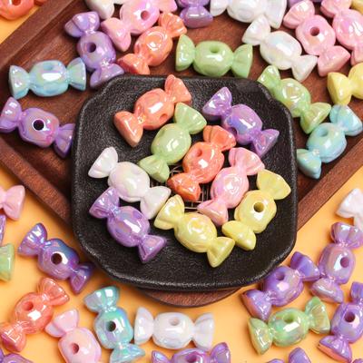 10Pcs 13.2mm*28.7mm Acrylic DIY Jewelry Making With Hole Candy Beads Handmade Material Charms For Necklace Earrings DIY
