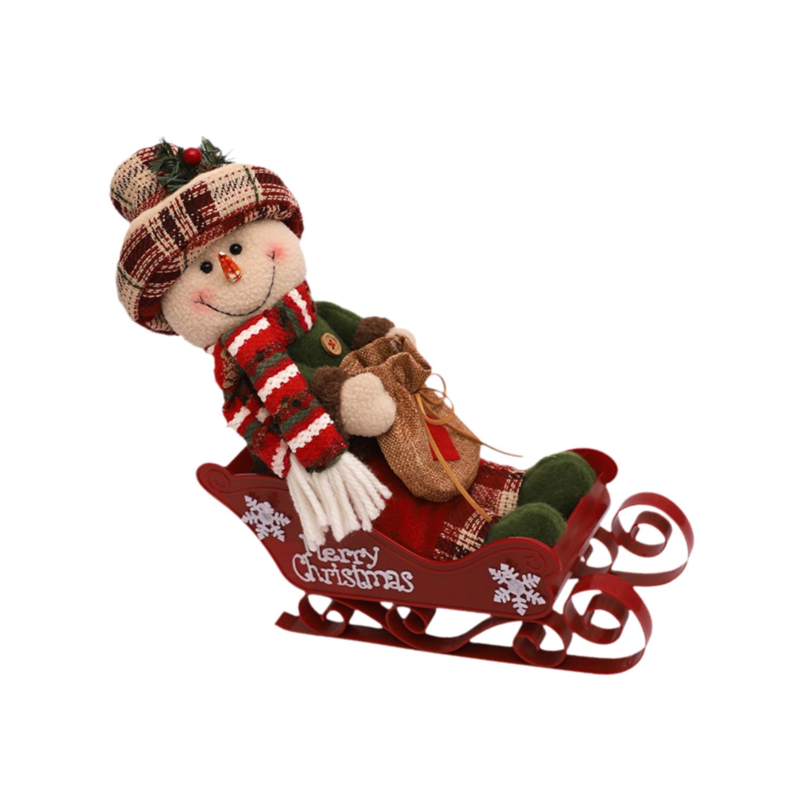 

Christmas Statue Xmas Sculpture Figurine Decorative Tabletop Ornament for Home Cabinet Office Housewarming Photo Props