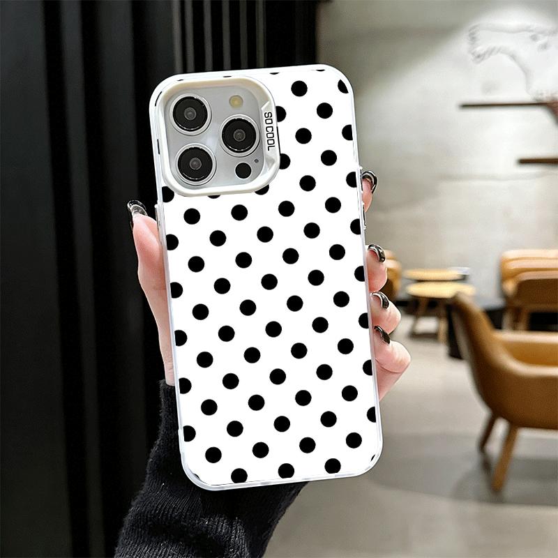 Polka Dots Art Fashion Desgin Shockproof Phone Case for iPhone 17 Air 16 16E 15 Pro Max 14 Plus 13 Mini 12 Back Cover Anti Fall