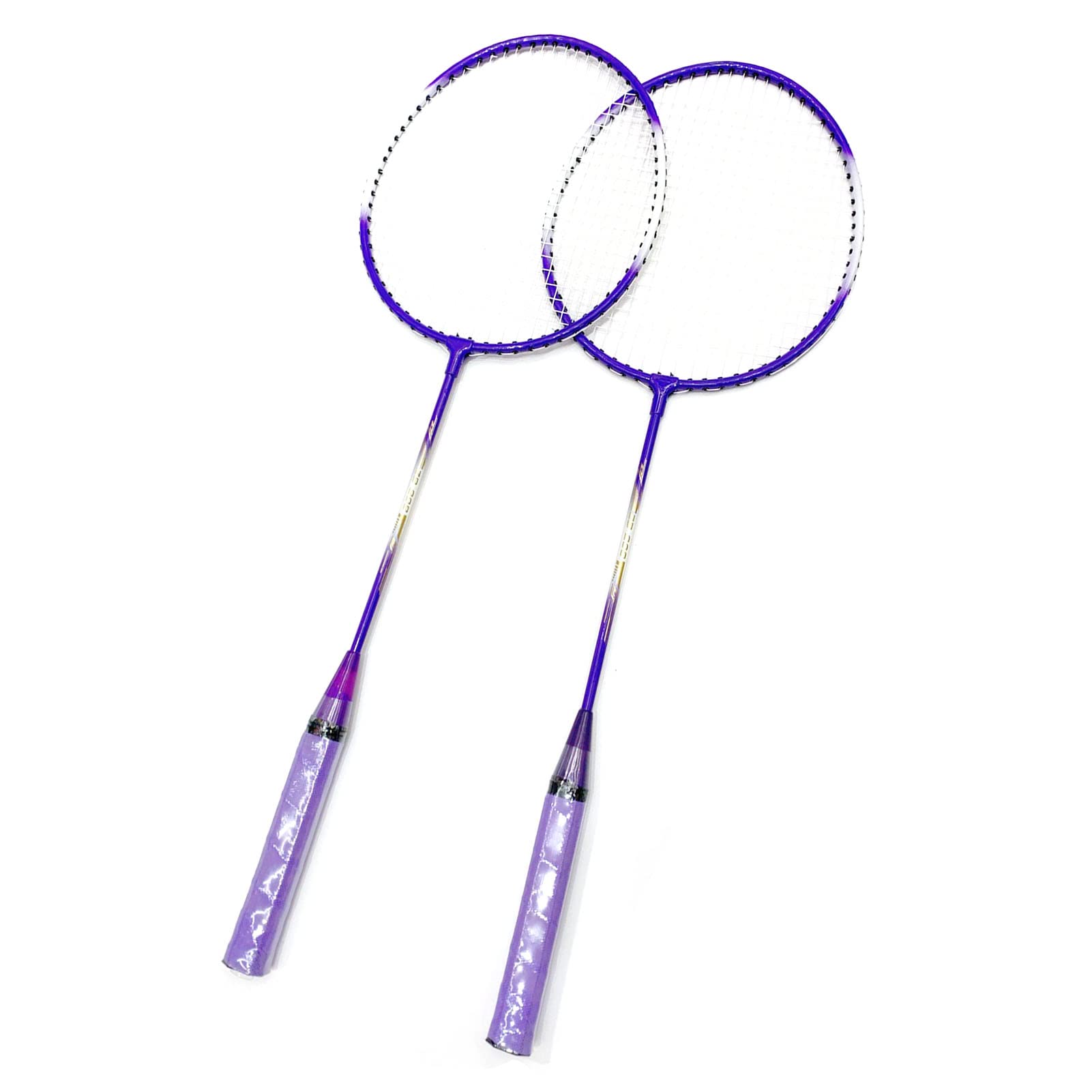 

Badminton Sturdy Badminton Racket Set Lightweight 2 Pieces Iron Alloy Stretchable Medium Racket, (Purple)