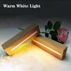 1 Stück Harz-Display-beleuchtete Basis, warmweiß/weiß/mehrfarbig, rechteckige LED-Lichtbasis aus Holz für Display, Kristallglas, Nacht-beleuchtete Basis, DIY