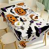 1pc Tablecloth Halloween Pumpkin Wizard Hat Bat Pattern Tablecloth, Holiday Decor, Cute And Playful, Enhancing Family Gathering Atmosphere