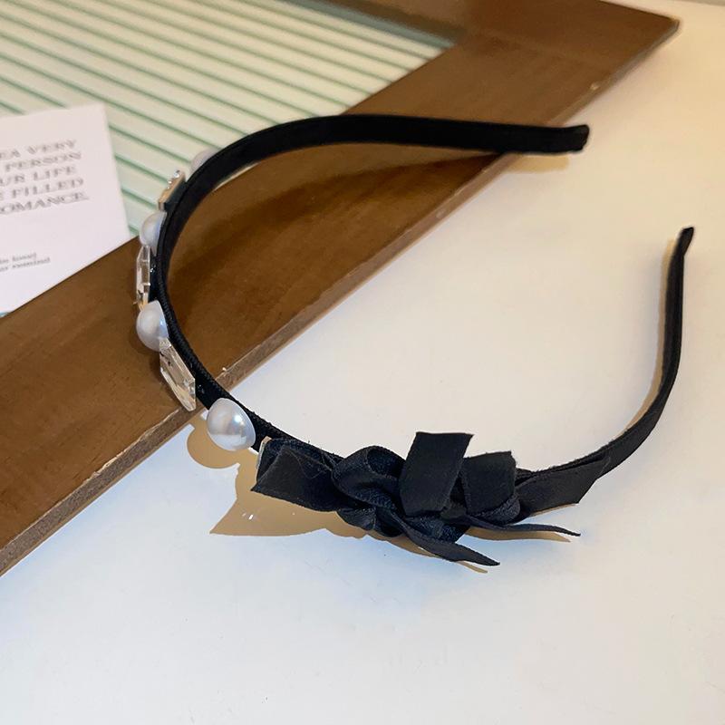 Japanese and Korean style black flocked headband collection temperament elegant girl headband personality woman