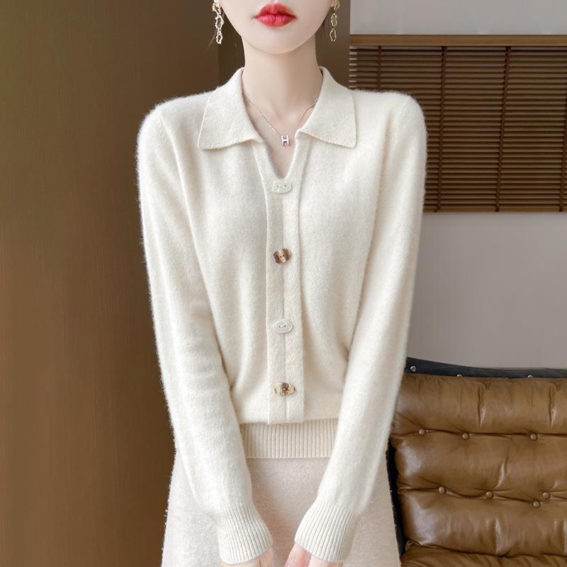 2025 Autumn/Winter Women's Fashionable Long Sleeve Knit Cardigan - Stylish & Comfortable Sweater Jacket Top