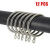 12/24pcs Metal Curtain Rings Hanging Hooks For Curtains Rods Pole Voile  Heavy Duty Rings Fit Up To 25 TO 37 Mm Curtain Rods
