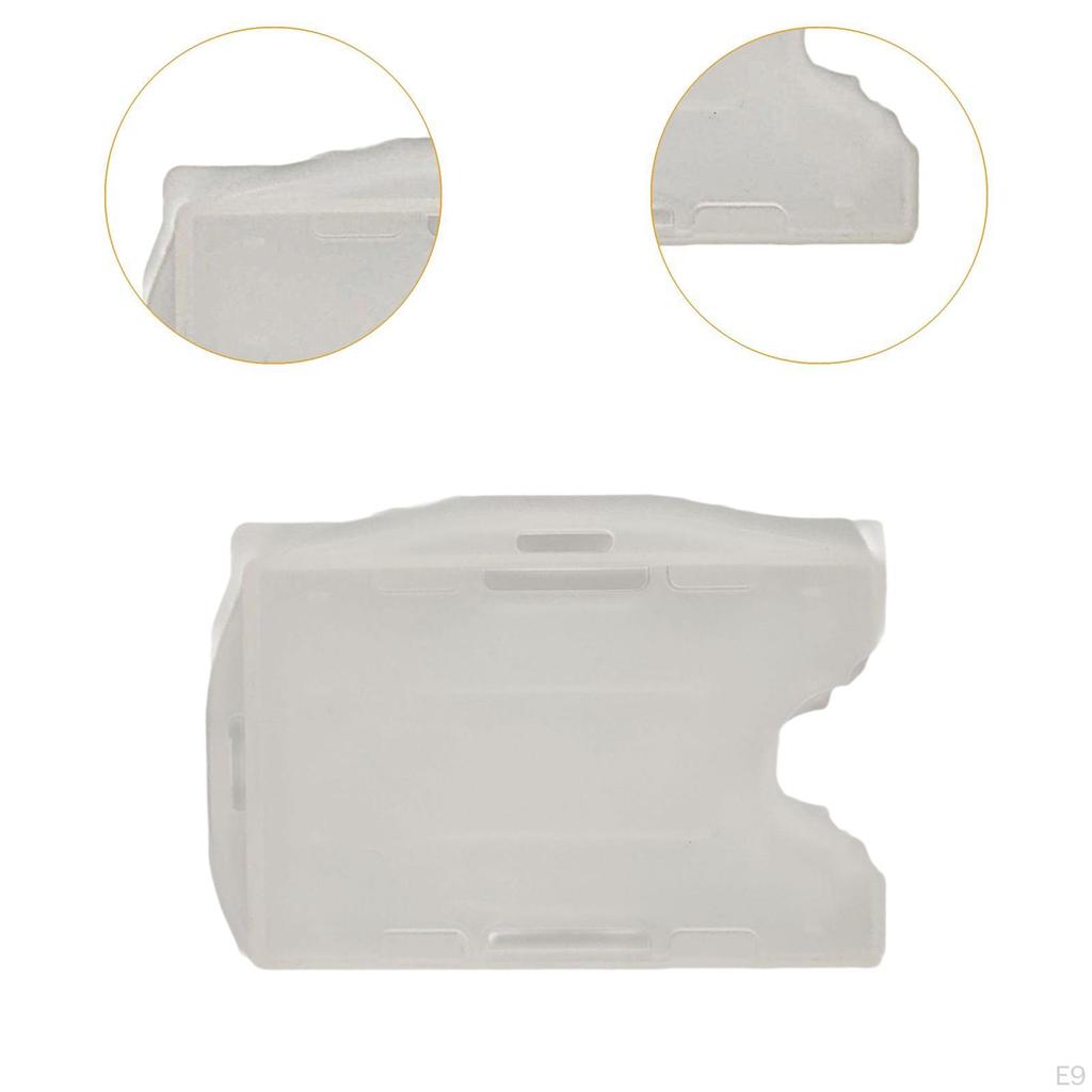 10 Pieces Double Sided ID Card Holder Heavy Duty Open Face for Lanyard Events