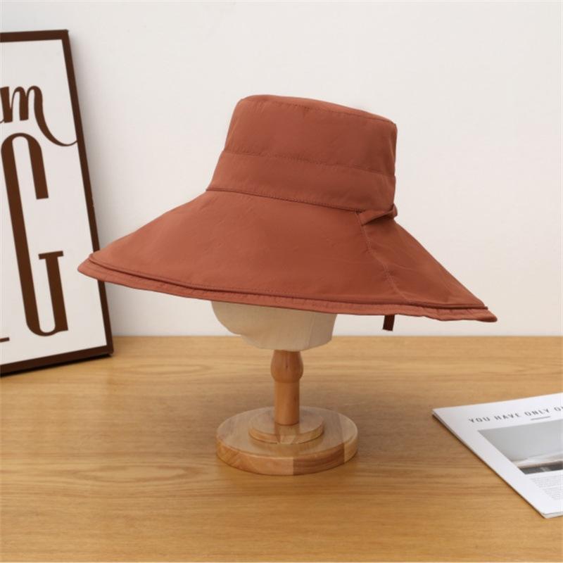 Large brim sun hat for women, uv protection, face covering, sun hat, foldable double-sided fisherman hat, sun hat