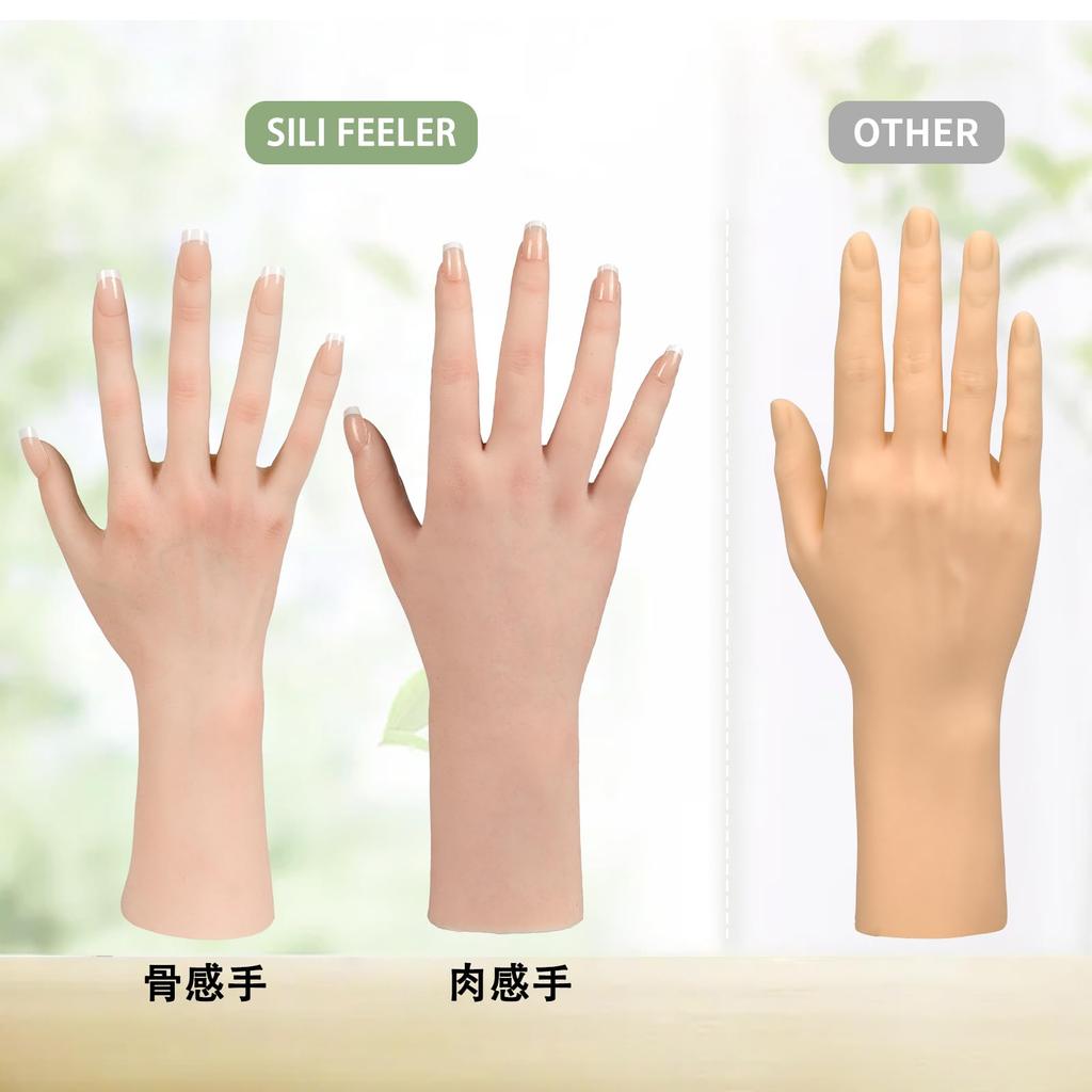 SILIFEELER Hand Model Hand Model Silicone Hand Female Hand Real Hand Drawing Hand Painting Model Hand Torso Jewelry Yoshikage Kira Mannequin Cosplay