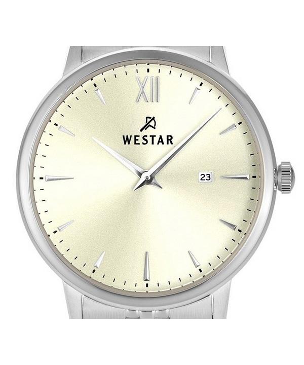 Westar Profile Stainless Steel Light Champagne Dial Quartz 40215STN102 Women's Watch