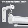 Universal Adjustable Projector Screen Mounting Hook Projection Screen Wall Hanging L-Bracket Movie Screen Curtain Mount Hook Kit