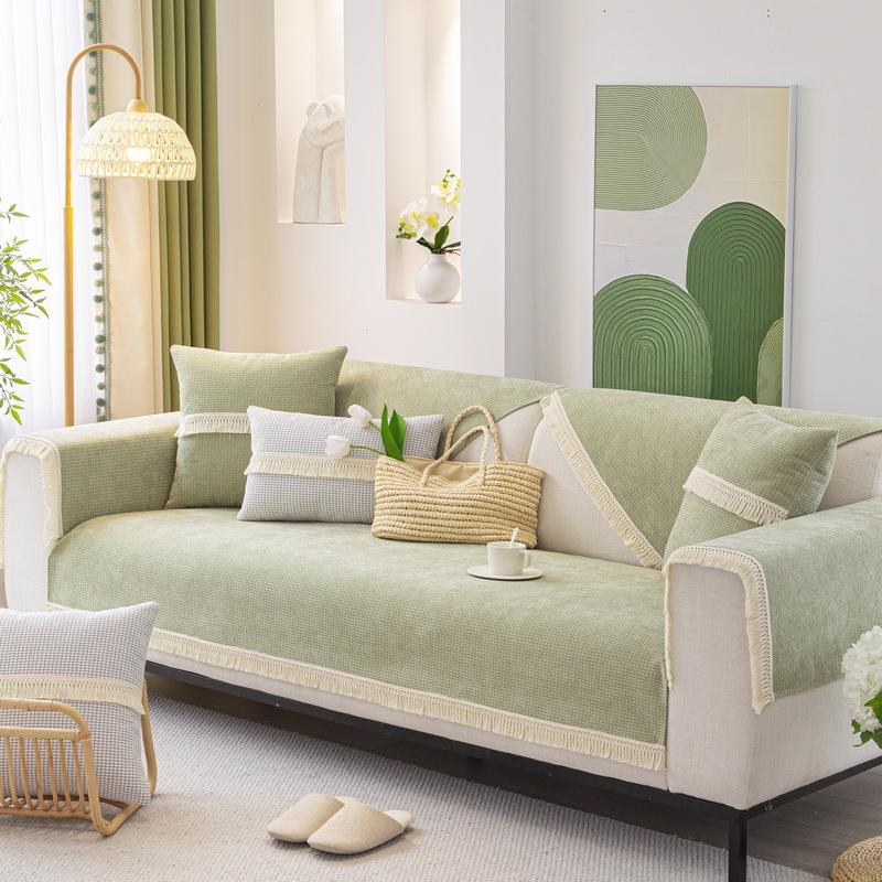 Chenille Sofa Cushion Light French Cream Style Four Seasons Universal Cover Cover Cloth Non-Slip Seat Cushions