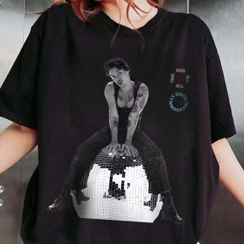 

Harry Disco Ball Kiss All The Time Music Unisexs TShirt Unisex ONeck 100 Cotton Short Sleeve Y2k Oversized Popular New Tee 4XL