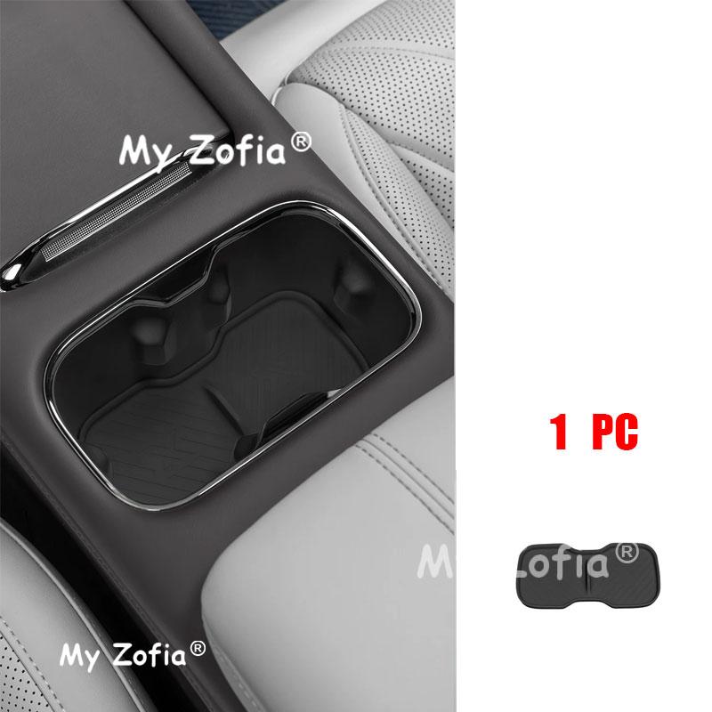 Car Center Console Cup Holder Pad Anti-Slip Shockproof Rubber Mat Interior Water Cup Slot Accessories For Zeekr X 2026 2027