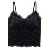Women V Neck Fleece Lace Camisole Tank Top With Built In Chest Pad