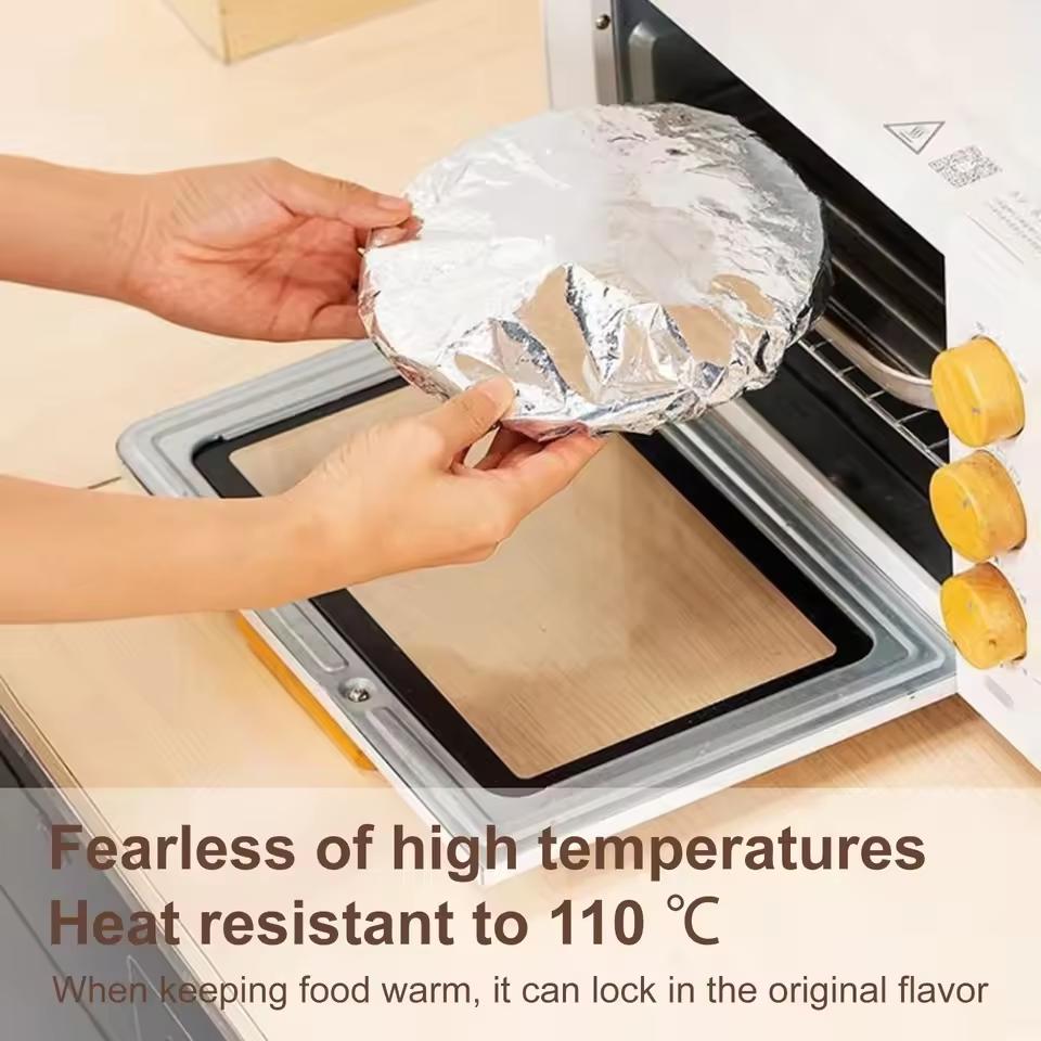 10-40PCS Repeatable Aluminum Foil Insulation Covers Eco-Friendly Kitchen Food Covers for Bowls & Dishes Storage for Kitchen