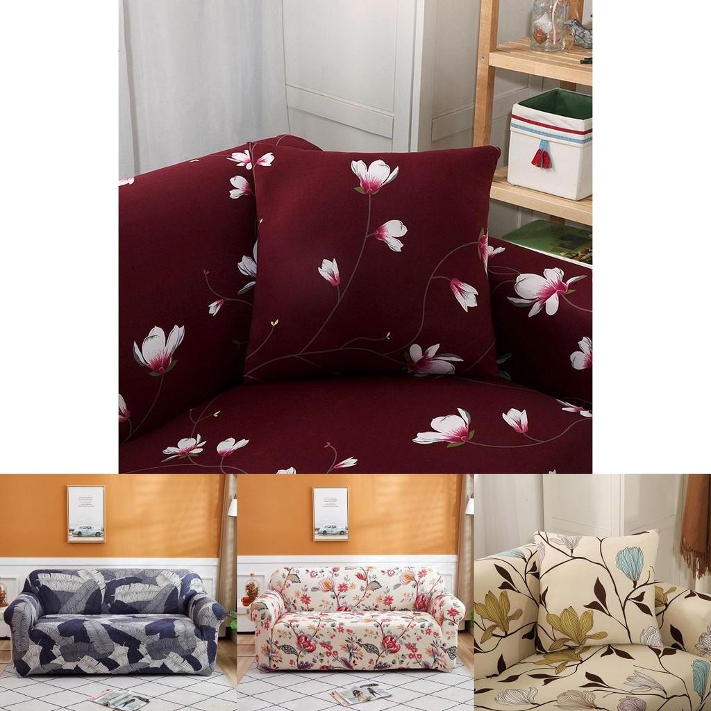 Floral Leaves Printed Soft Sofa Cover For 1/2/3/4 Seater Couches Excellent Fit And Stretch