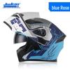 Jiekai Men's DOT Standard Flip-up Electric Motorcycle Helmet with Double Visor, All-Season Safety Gear