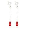 Anime Hunter X Hunter Clip-Ohrringe für Frauen Männer Red Water Drop Ketten Stud Kurapika Kurta Cosplay Ohrringe Schmuck Geschenk