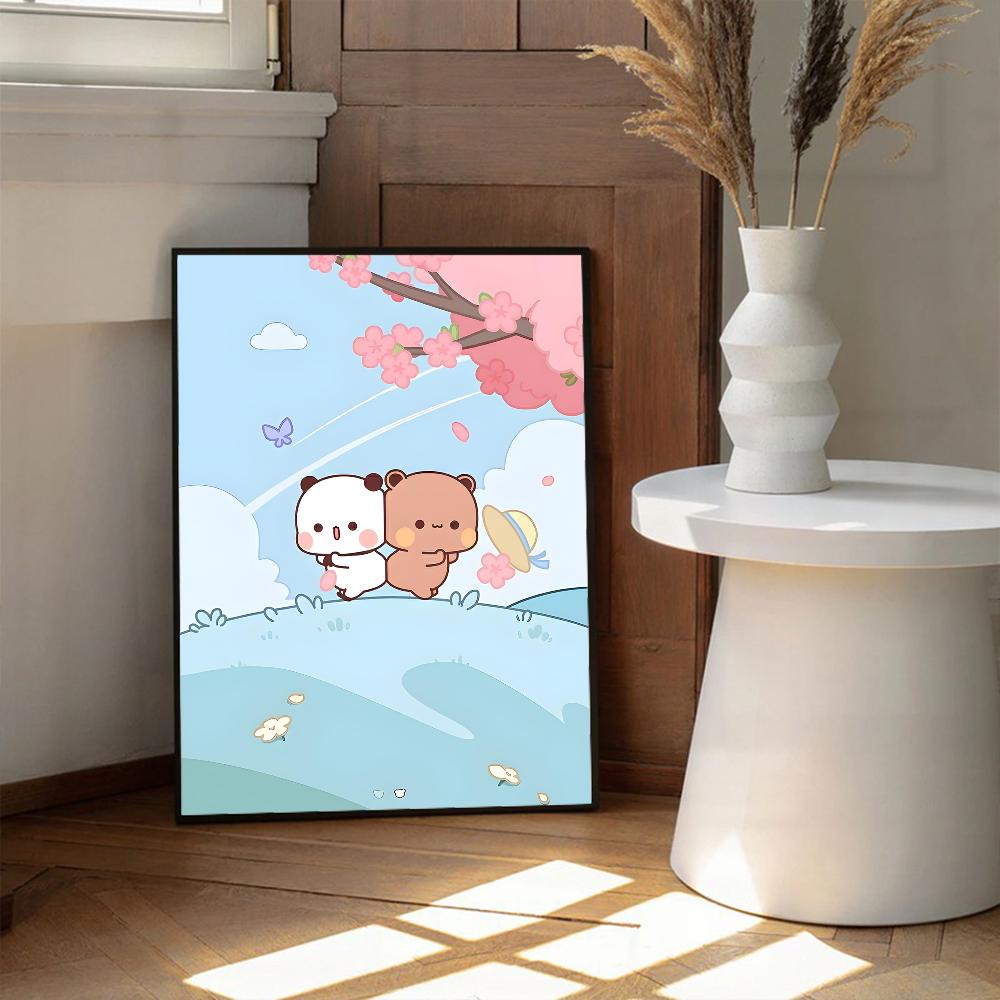 BuBu DuDu Cartoon Vintage Poster Klebende Retro Kraftpapier Aufkleber DIY Zimmer Bar Café Kawaii Raumdeko