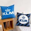 Netherlands Kklm Rroyal Dutch Airlines Cushion Cover Plush Pillow Case With Hidden Zipper Cutecore Room Decor For Home