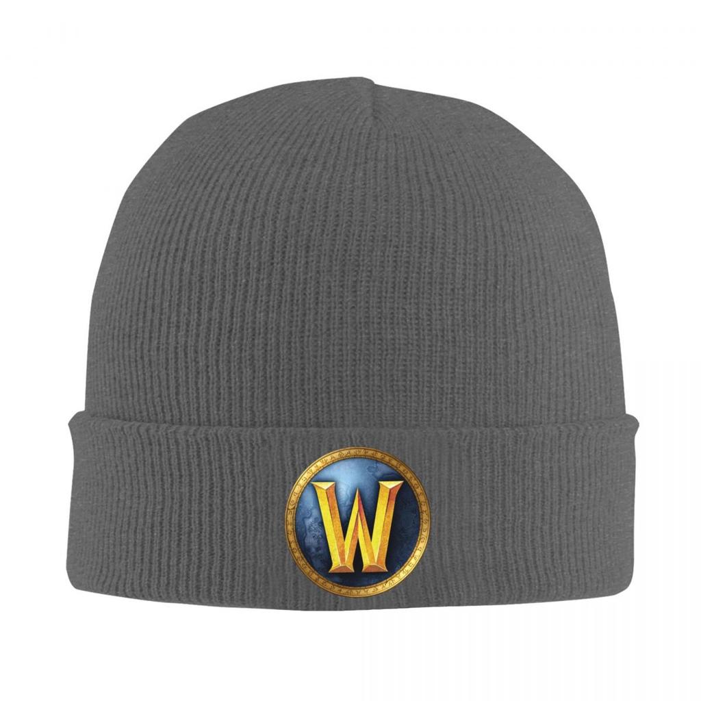 World Of Warcraft Logo Warm Knitted Cap Winter Knit Bonnet Hat Skullies Beanies Hip Hop Caps for Unisex
