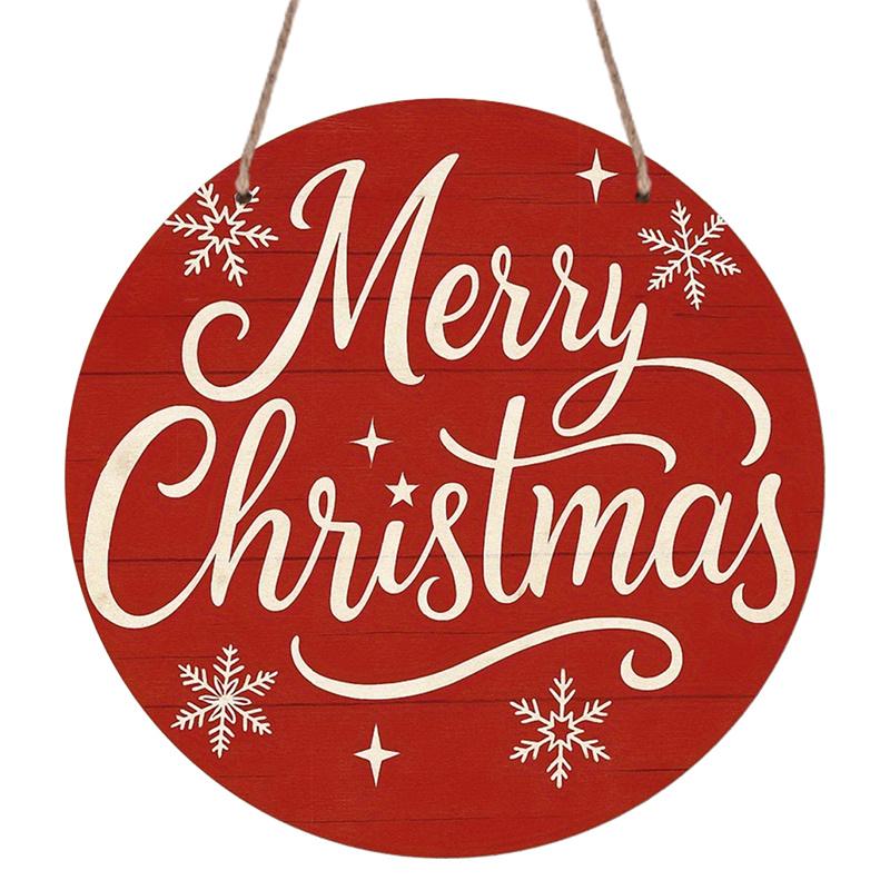 2D Flat, 1pc Vintage Aluminum Round Sign - Red Merry Christmas Quote, Rustic Vintage Home Garden Office Wall Decor, Suitable for Porches, Living