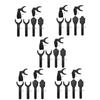 6Pcs/set Dental Photo Contrast Board Photography Black Background Board Palatal Contraster Board Oral Tools