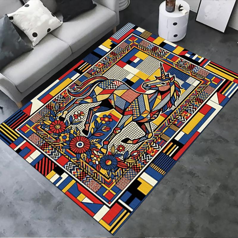 2025 New Unicorn Animal Carpet Rug for Living Room Bedroom Home Sofa Decoration,Kids play Non-slip Floor Mat129