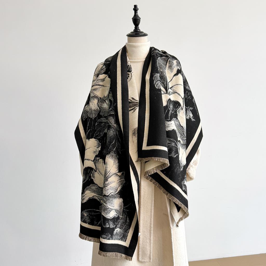 Luxury Winter Scarf Women Cashmere Warm Pashmina  Female Shawls Wraps Thick Soft Bufanda Poncho Scarves Hijab