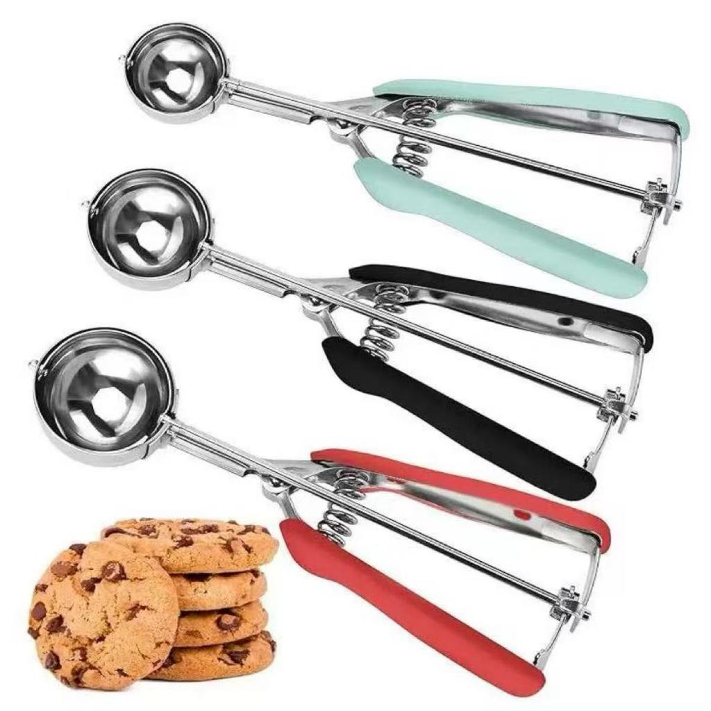 Stainless Steel Ice Cream Scoop Cookie Scoop Multipurpose Ice Cream Spoon Fruit Scooper Melon Ball Dough Baking Kitchen Tools