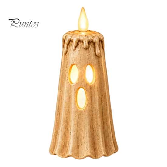 Decorative Figures for Living Room Halloween Ghost Candle Light Ornament, Resin Desktop Sculpture, Figurine Small Figurines Courtyard Decor