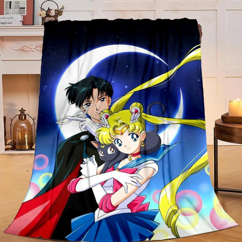 1PC Christmas anime Princess Flannel Blanket Gift, Suitable for Both Men And Women, Soft Ideal for Beds And Sofa, Birthday Or Christmas Gift