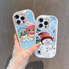 N110 Happy New Year Merry Christmas snowman Soft Phone Cases for iPhone 16Pro Max Xiaomi 11 Lite 5G NE Redmi Plating Frame Camera Protector Back Cover