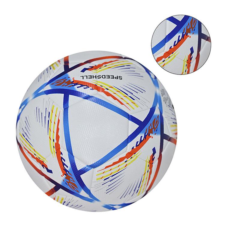 Training Soccer Ball PU No. 5 Symbol Highly Elastic Inflatable Football for Outdoor Sports Adults