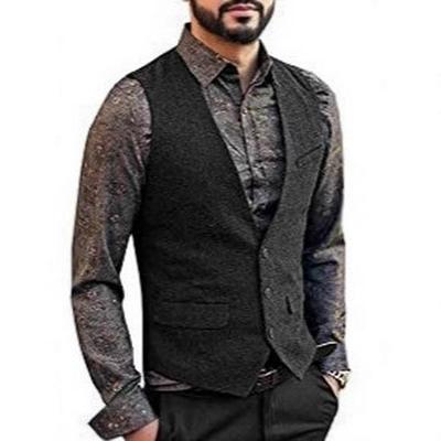 Men's Casual Slim Fit Single Breasted Groom Vest