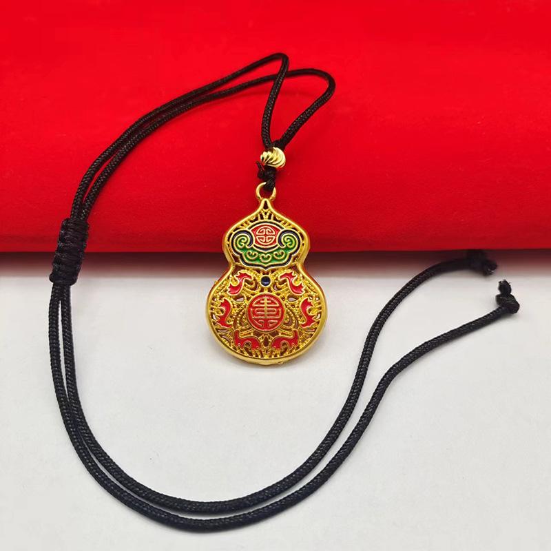Buddha Head Necklace Guanyin Dragon Brand Fat Blessing Pendant Ancient Method Xiangyun Longevity Lock