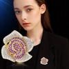 Elegant camellia magnetic buckle light luxury exquisite temperament versatile dinner flower magnet buckle