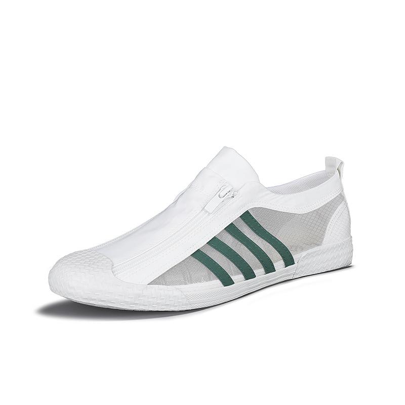Men's Shoes for Summer New Versatile Trendy Shoes for Men's Canvas Shoes Korean Versatile Trendy Casual Shoes Zipper Shoes